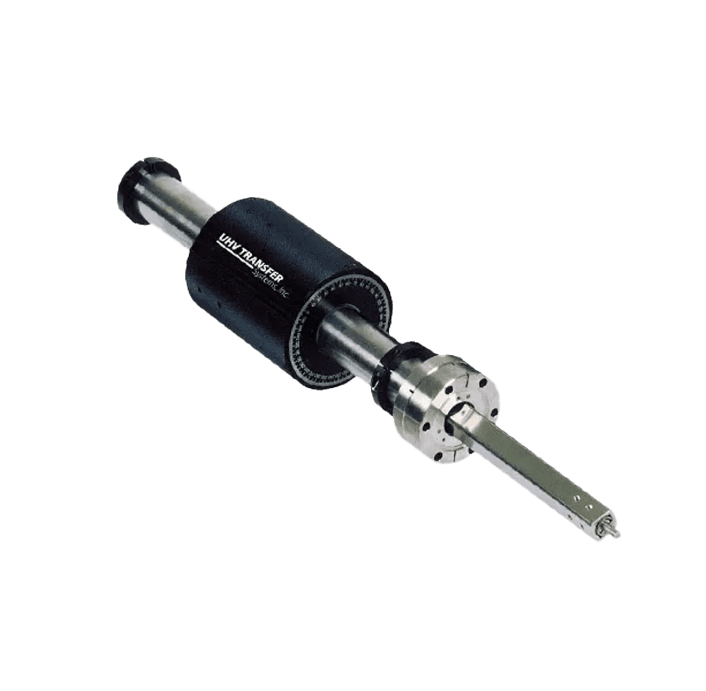 Mechanical tool with cylindrical components, black background.