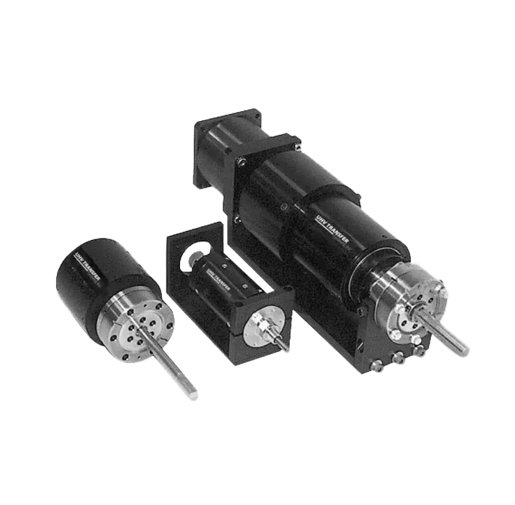 Industrial motors and components on black background.
