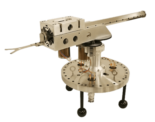 Rotary metal lab instrument with long arm